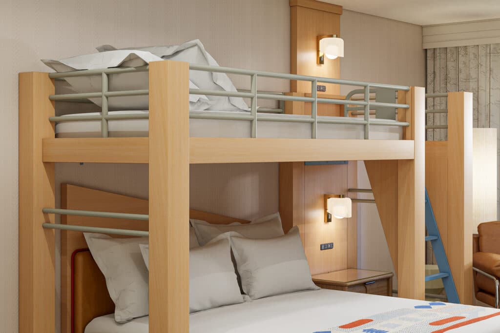 Outbound-Hotels-Park-City-Rooms-Bunk Bunk-style sleeping area in a Park City hotel room
