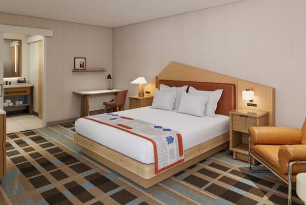 Outbound King Suite with bed and seating area