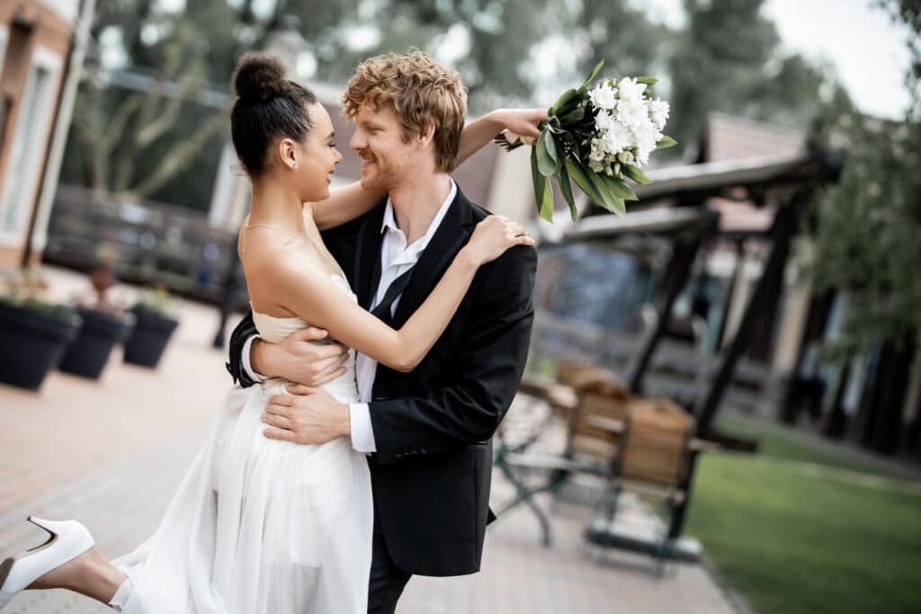 Outbound Mammoth - Weddings - Bride and Groom Outside