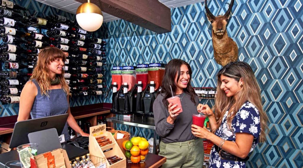 Guests enjoying sloshies from Midtown Liquor in Jackson Hole