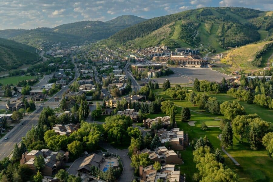 Aerial view of Park City